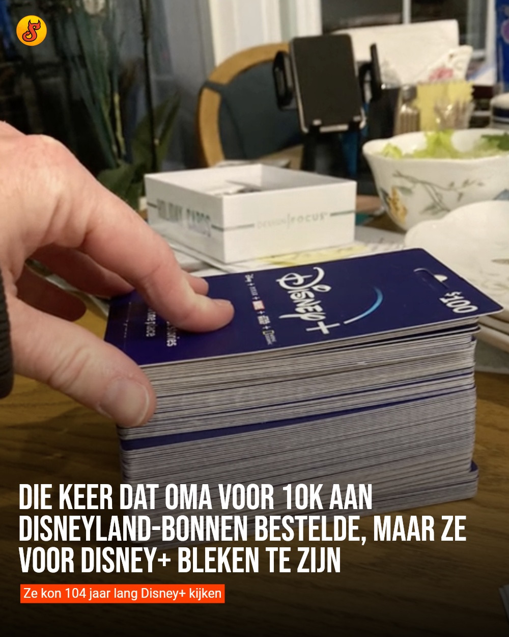 Die keer dat oma voor 10k aan Disneyland-bonnen bestelde, maar ze voor Disney+ bleken te zijn