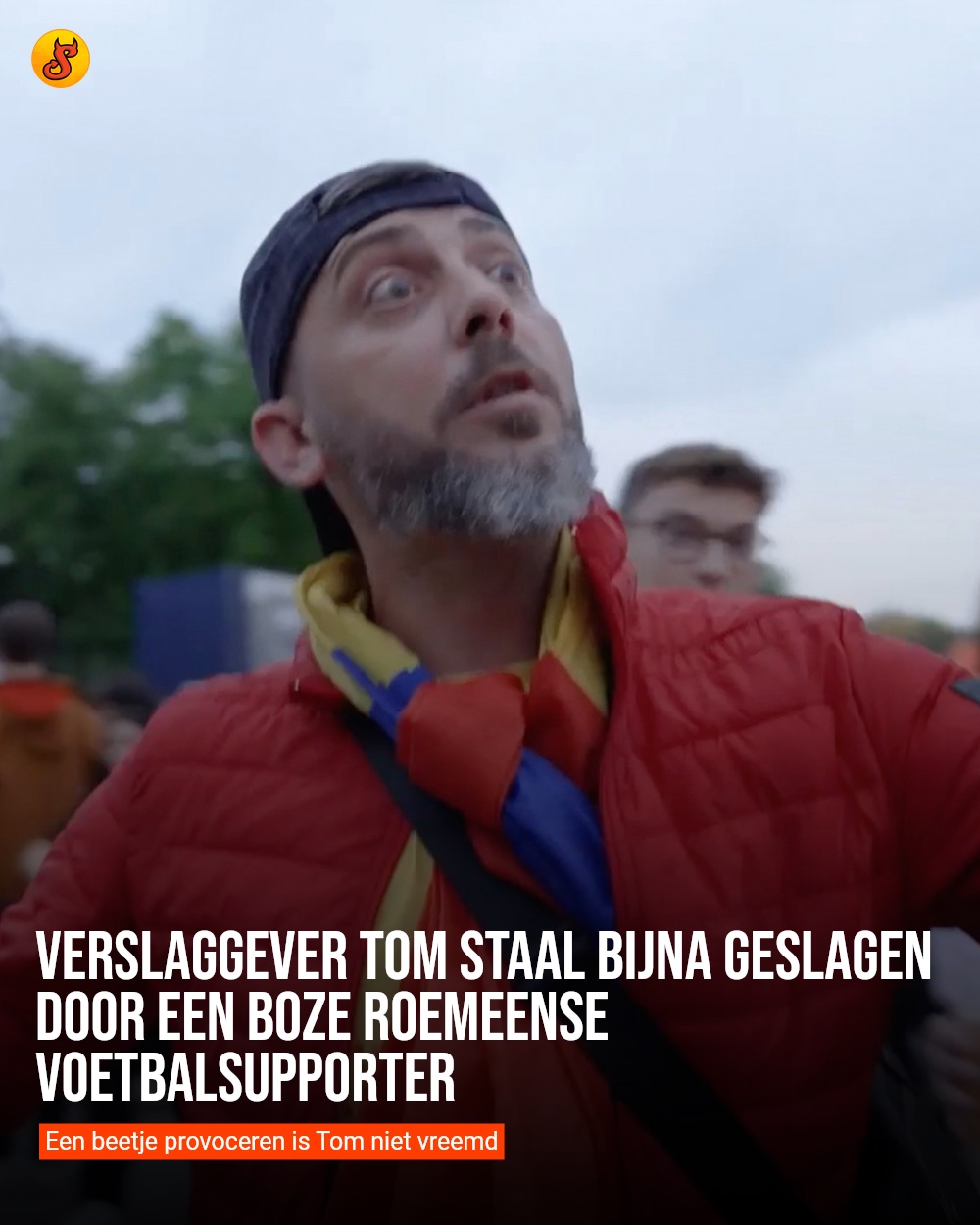 Verslaggever Tom Staal bijna geslagen door een boze Roemeense voetbalsupporter
