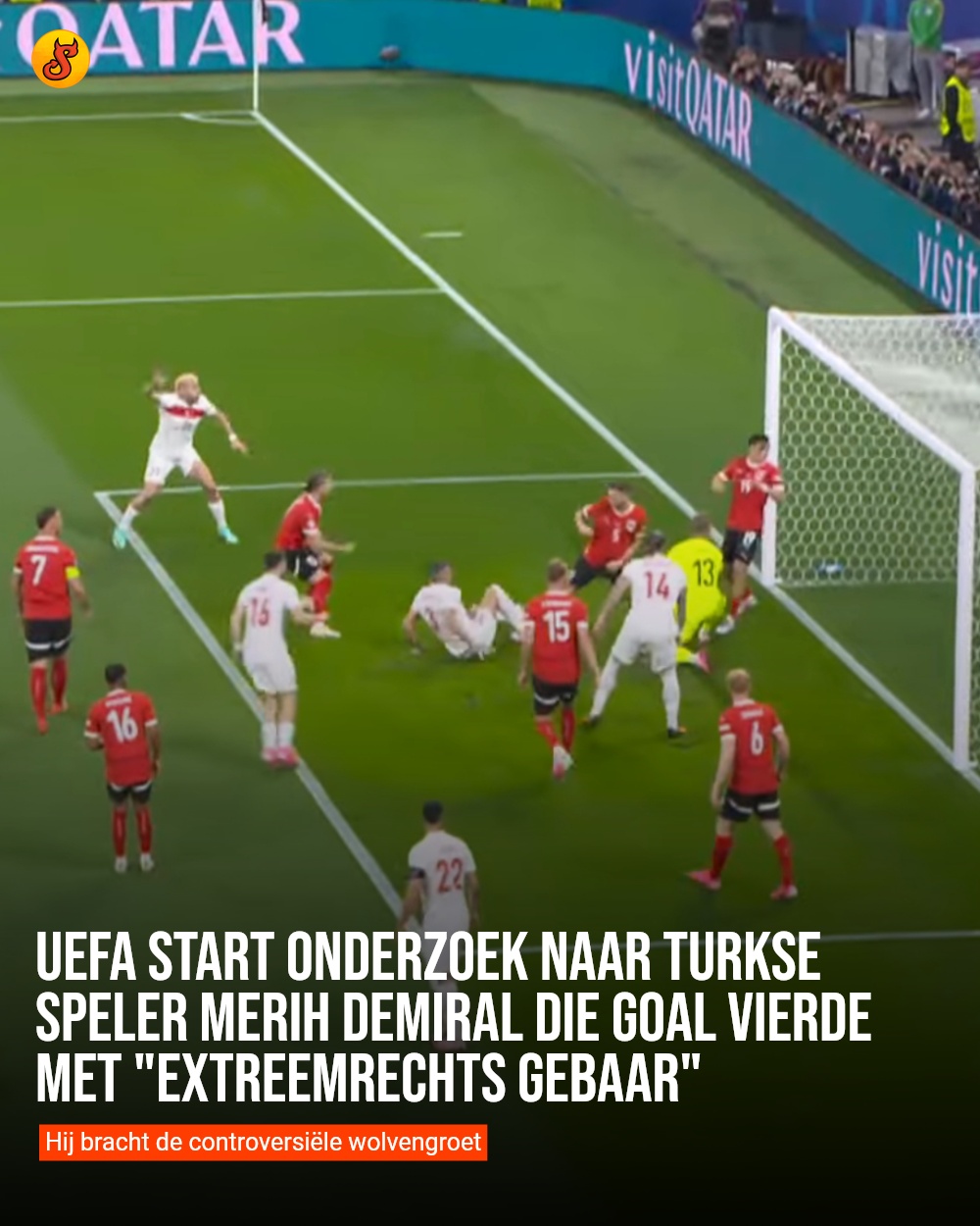 UEFA start onderzoek naar Turkse speler Merih Demiral die goal vierde met "extreemrechts gebaar"