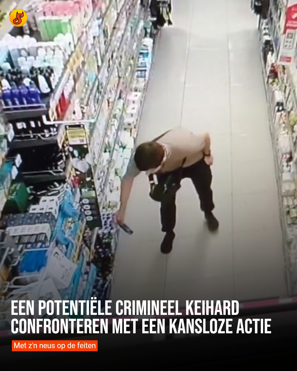 Een potentiële crimineel keihard confronteren met een kansloze actie