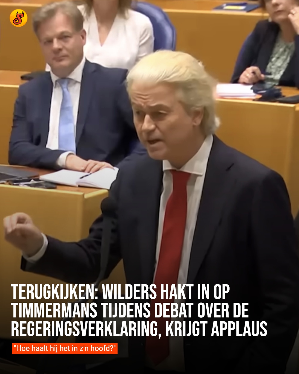 Terugkijken: Wilders hakt in op Timmermans tijdens debat over de regeringsverklaring, krijgt applaus