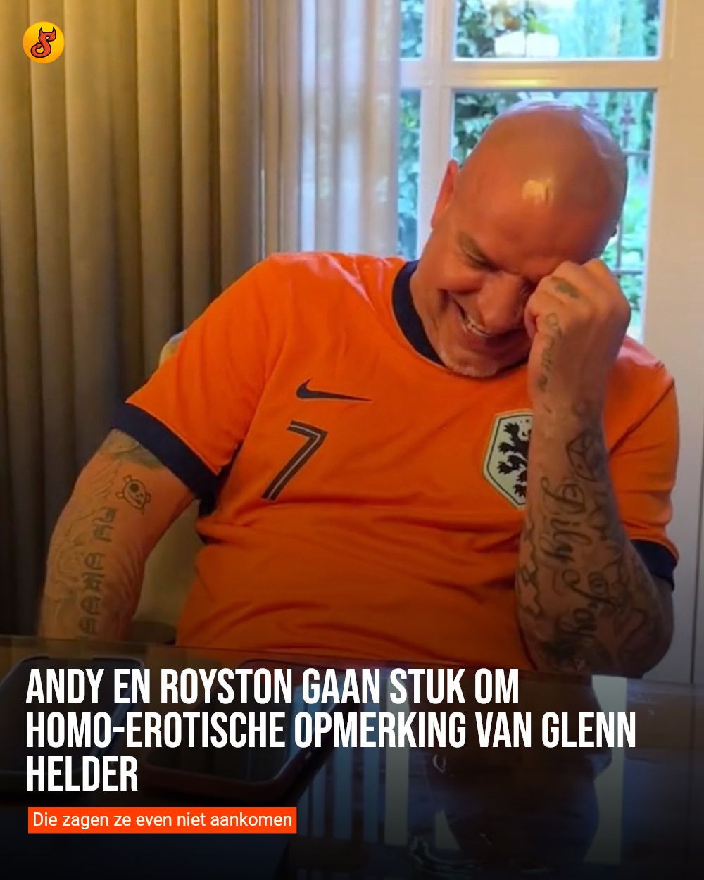 Andy en Royston gaan stuk om homo-erotische opmerking van Glenn Helder