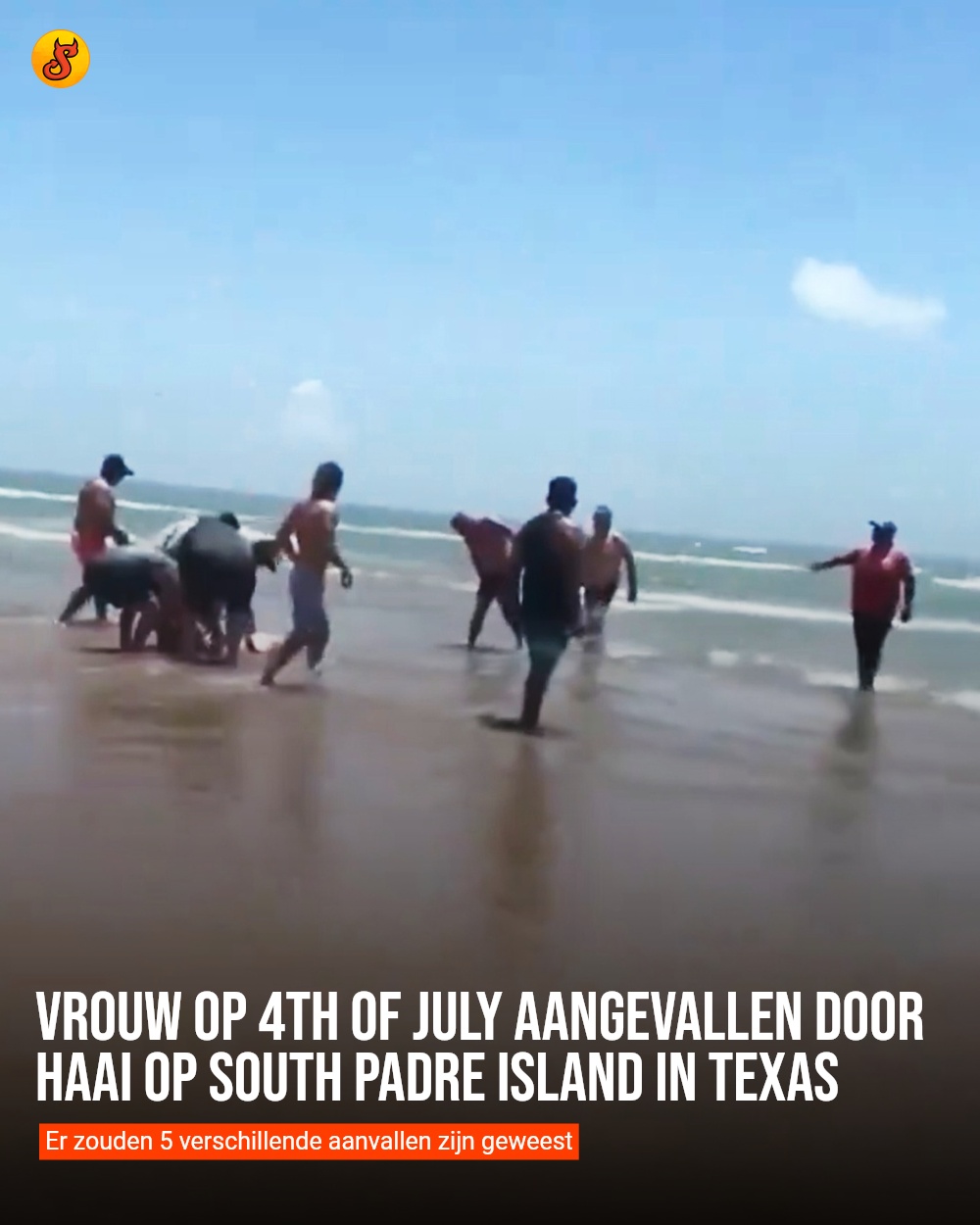 Vrouw op 4th of July aangevallen door haai op South Padre Island in Texas