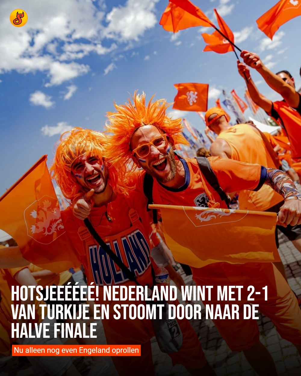 Hotsjeeééeé! Nederland wint met 2-1 van Turkije en stoomt door naar de halve finale