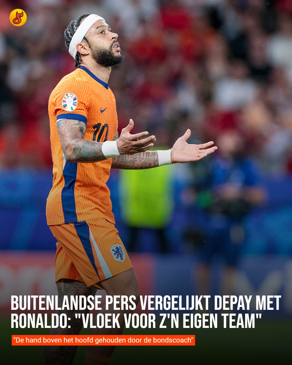 Buitenlandse pers vergelijkt Depay met Ronaldo: "vloek voor z'n eigen team"