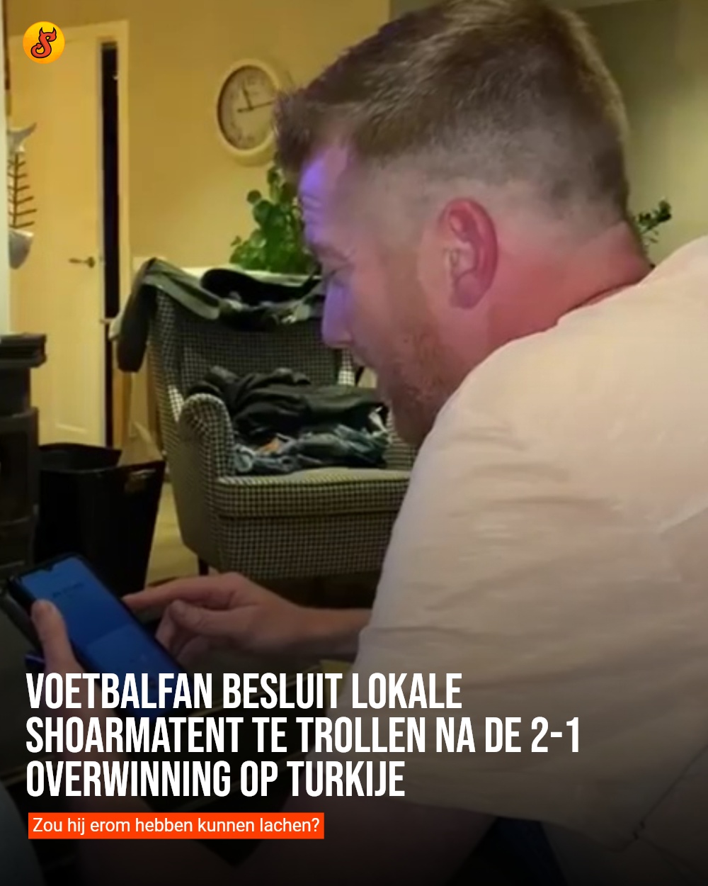 Voetbalfan besluit lokale shoarmatent te trollen na de 2-1 overwinning op Turkije