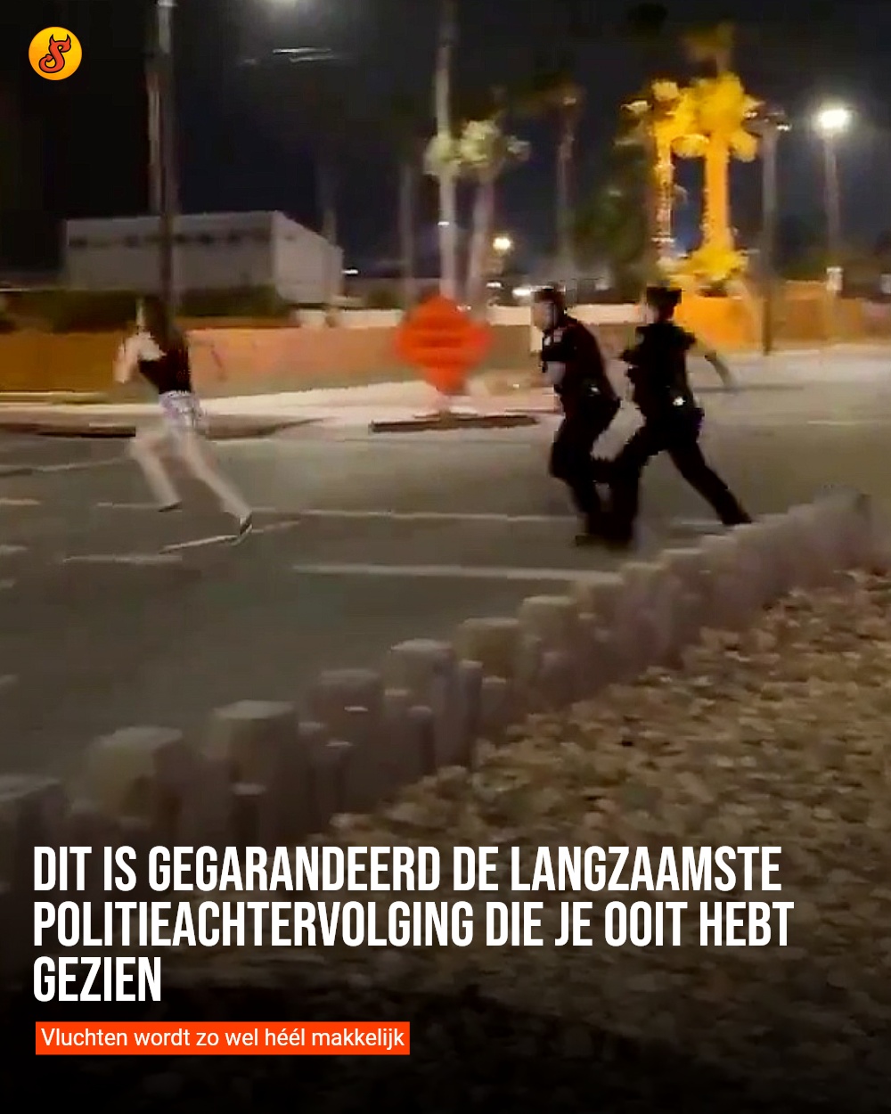 Dit is gegarandeerd de langzaamste politieachtervolging die je ooit hebt gezien