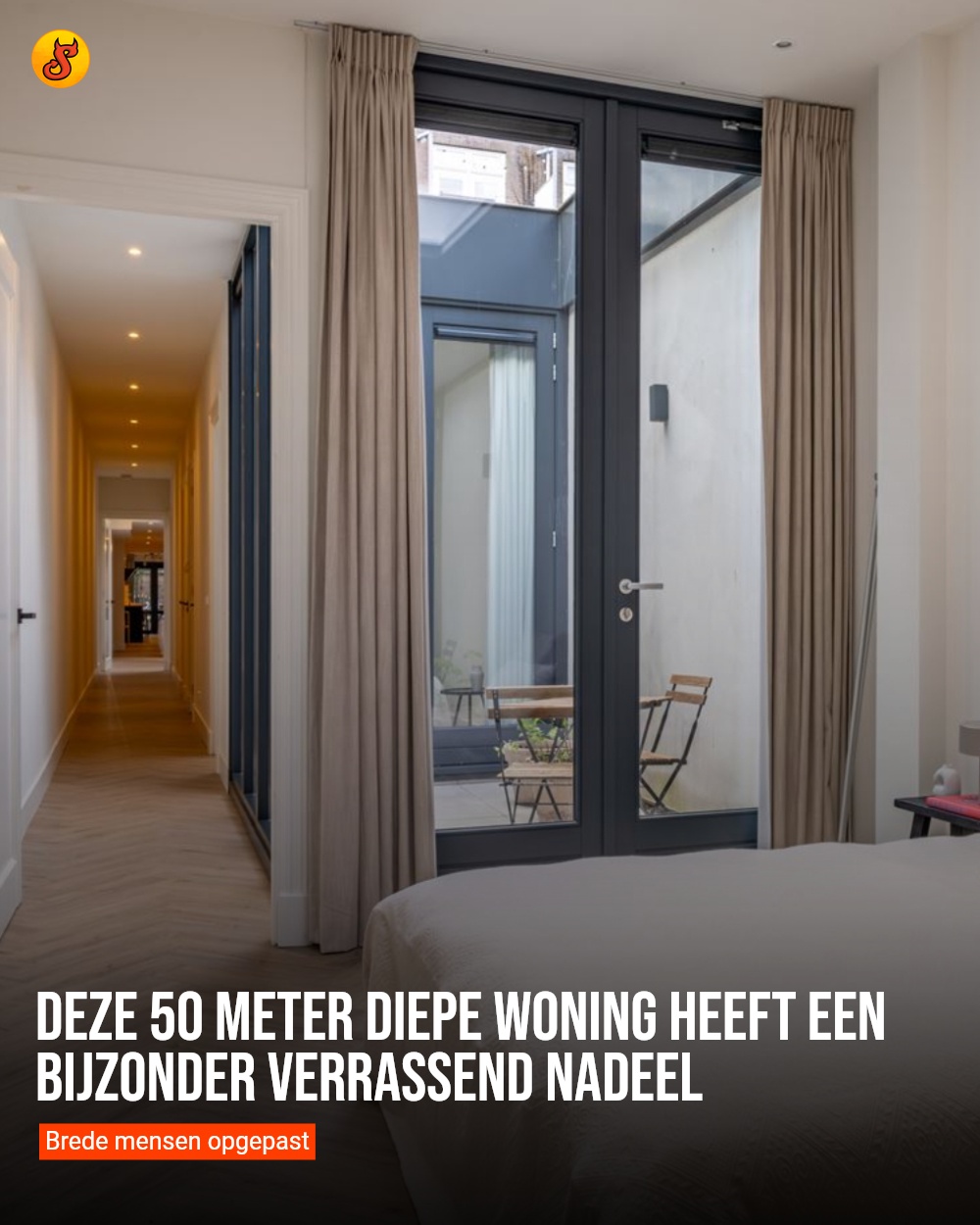Deze 50 meter diepe woning heeft een bijzonder verrassend nadeel