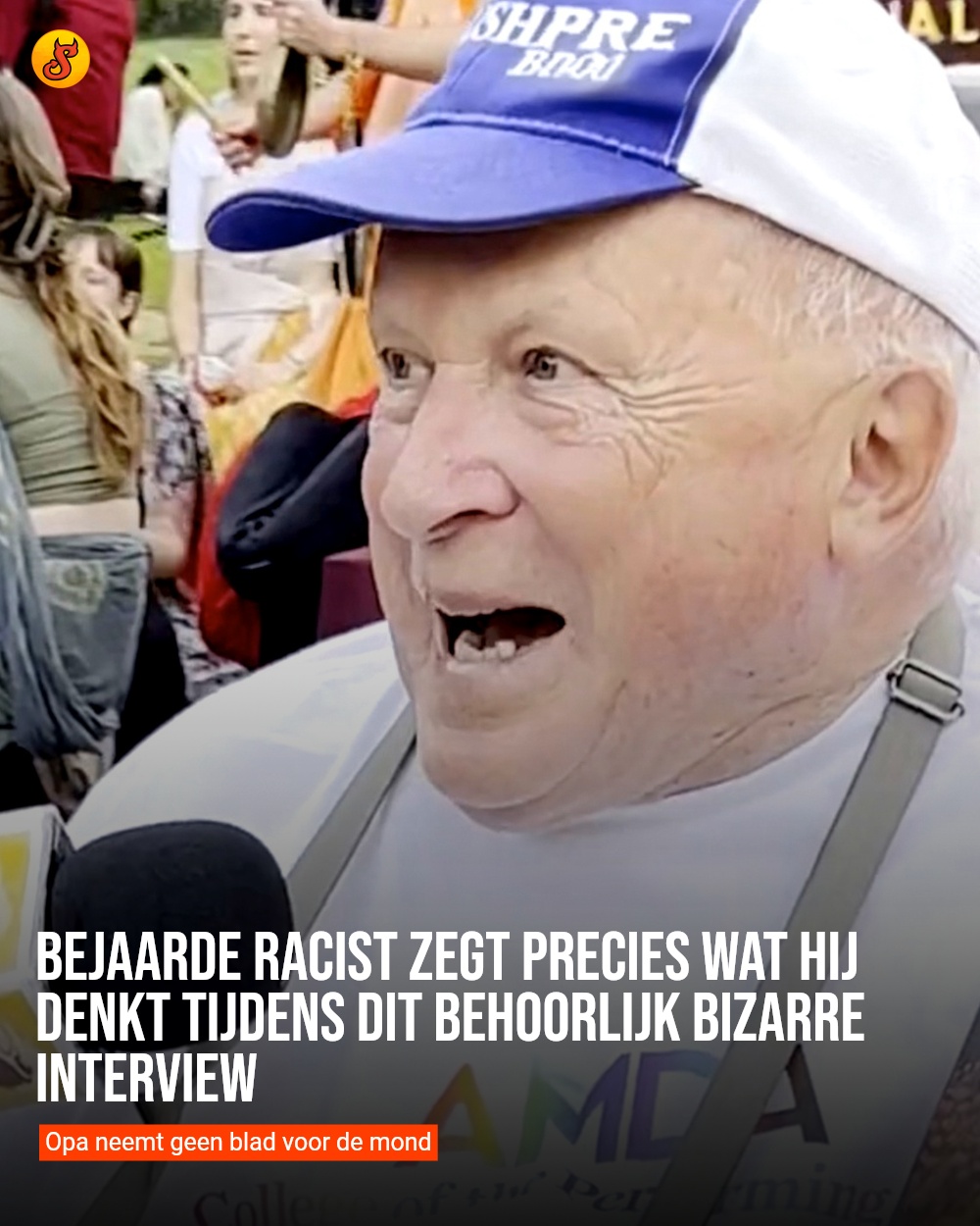 Bejaarde racist zegt precies wat hij denkt tijdens dit behoorlijk bizarre interview