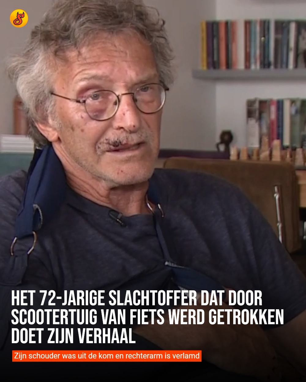 Het 72-jarige slachtoffer dat door scootertuig van fiets werd getrokken doet zijn verhaal