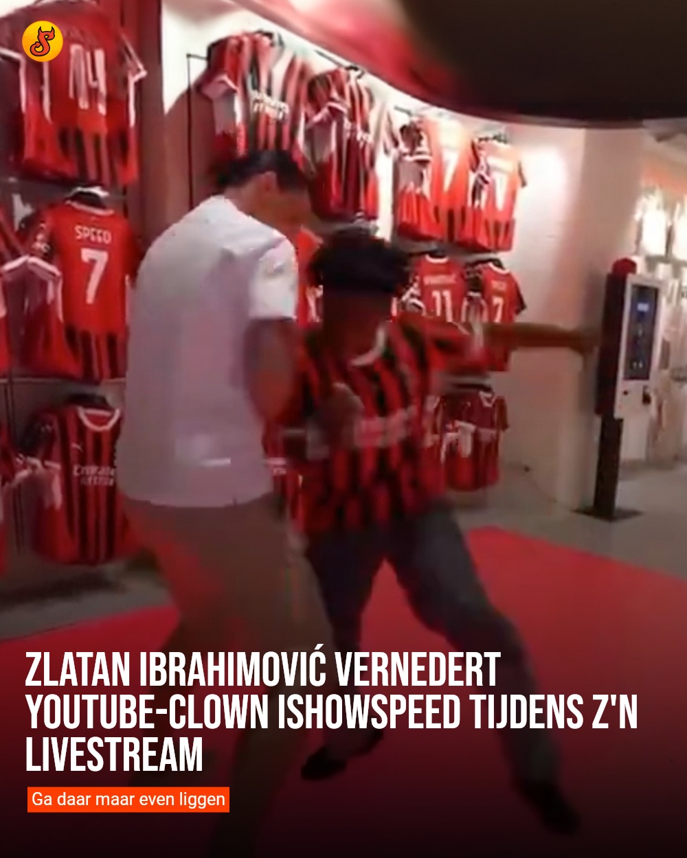 Zlatan Ibrahimović vernedert Youtube-clown IShowSpeed tijdens z'n livestream