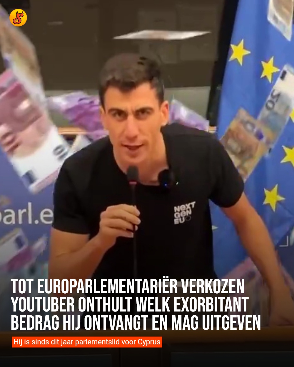 Tot Europarlementariër verkozen YouTuber onthult welk exorbitant bedrag hij ontvangt en mag uitgeven