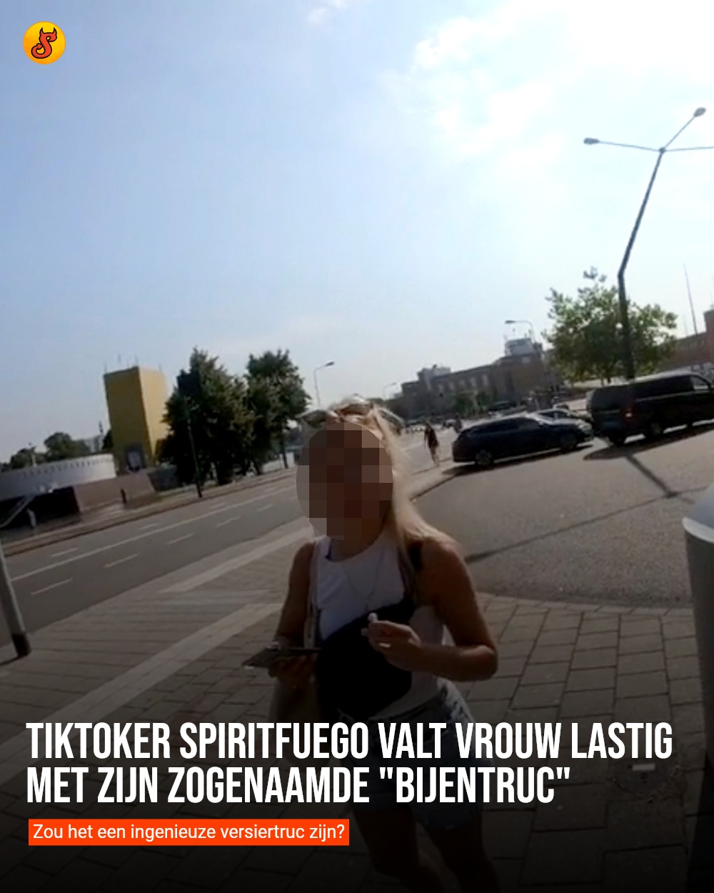 TikToker Spiritfuego valt vrouw lastig met zijn zogenaamde "bijentruc"