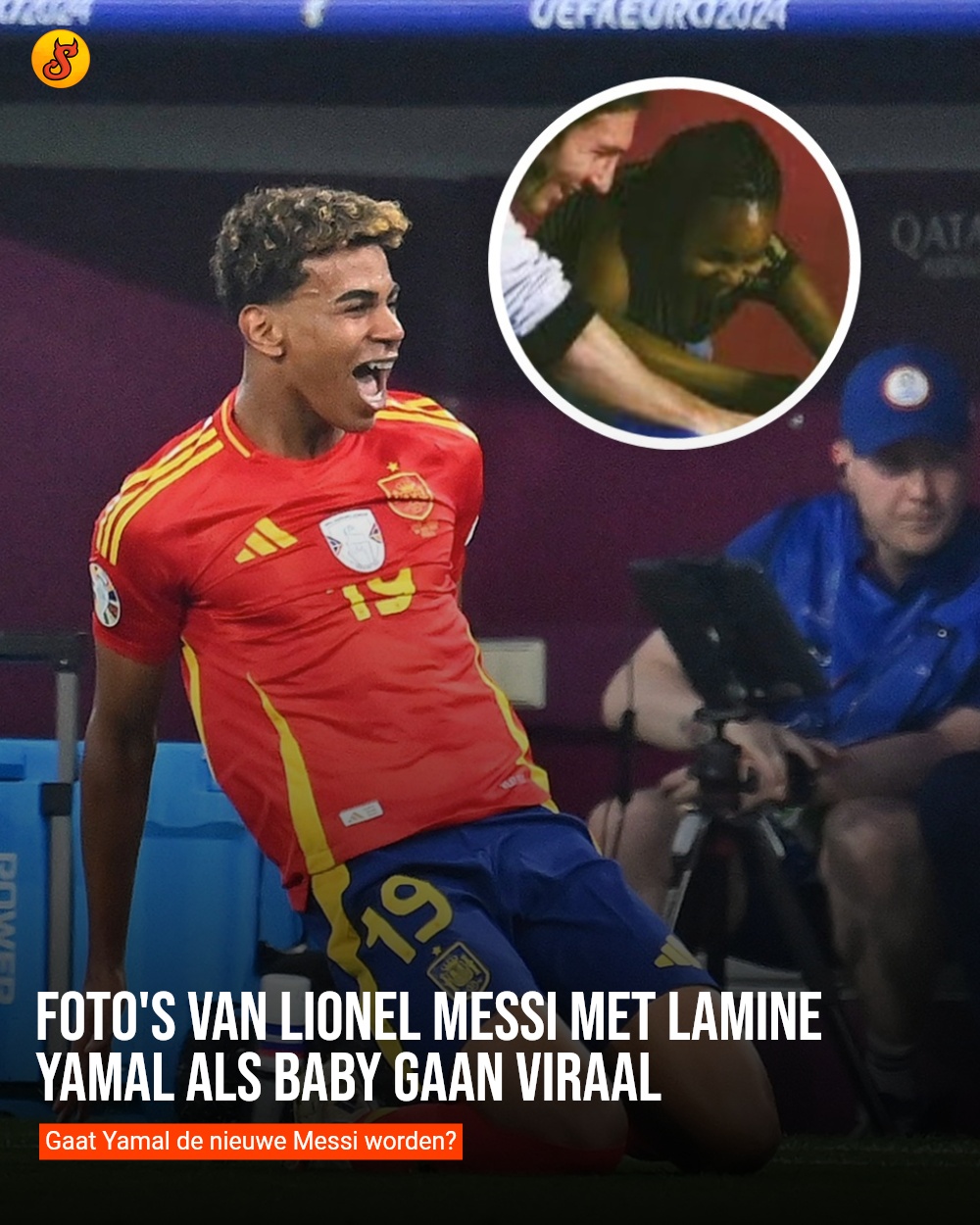 Foto's van Lionel Messi met Lamine Yamal als baby gaan viraal