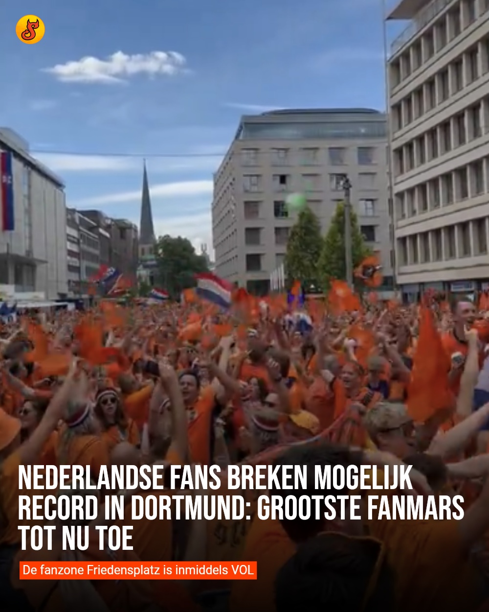 Nederlandse fans breken mogelijk record in Dortmund: grootste fanmars tot nu toe