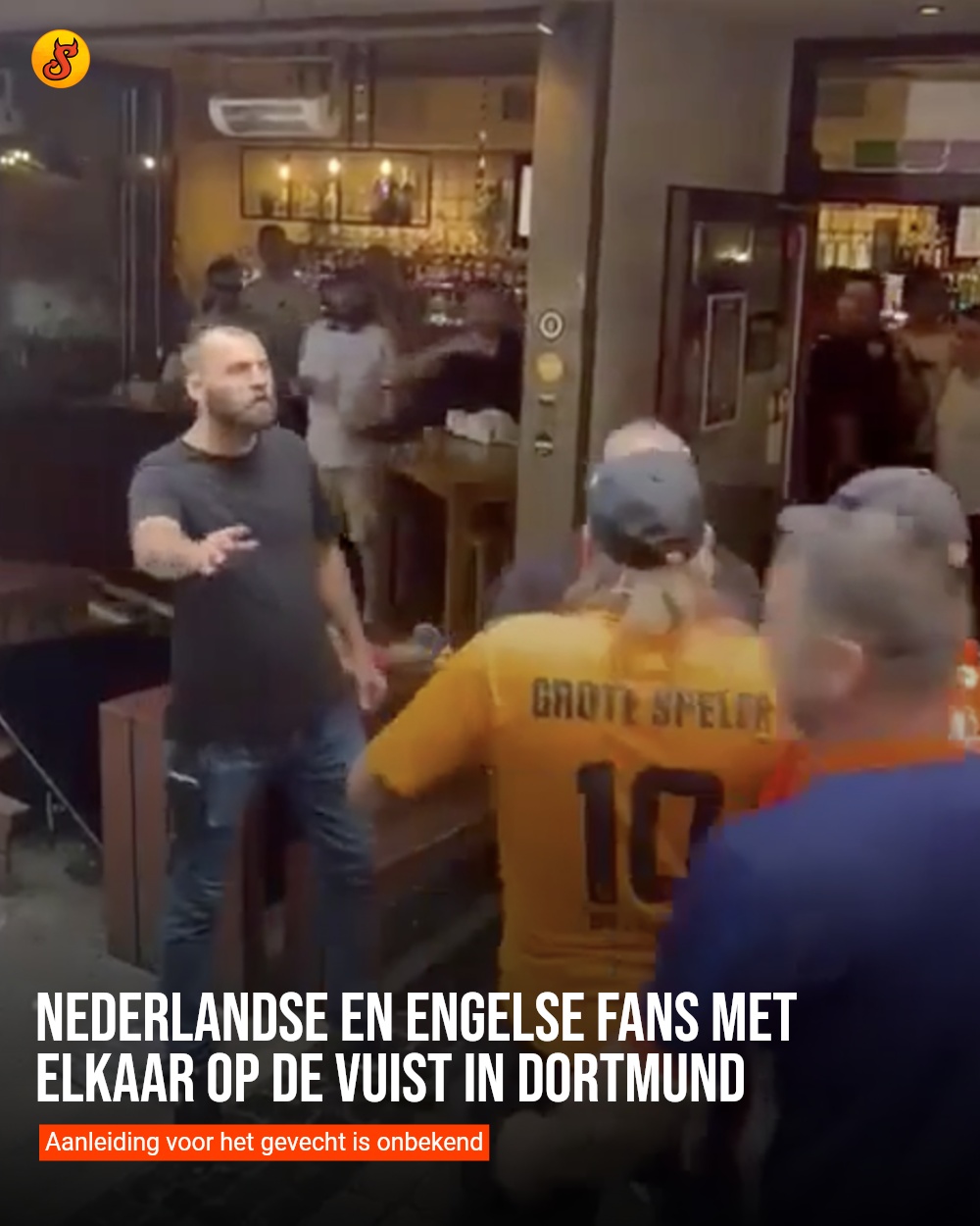 Nederlandse en Engelse fans met elkaar op de vuist in Dortmund