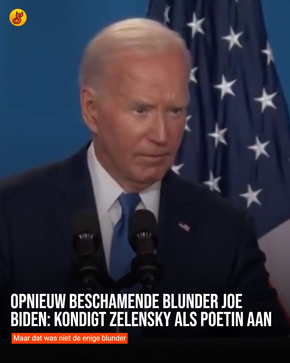 Opnieuw beschamende blunder Joe Biden: kondigt Zelensky als Poetin aan