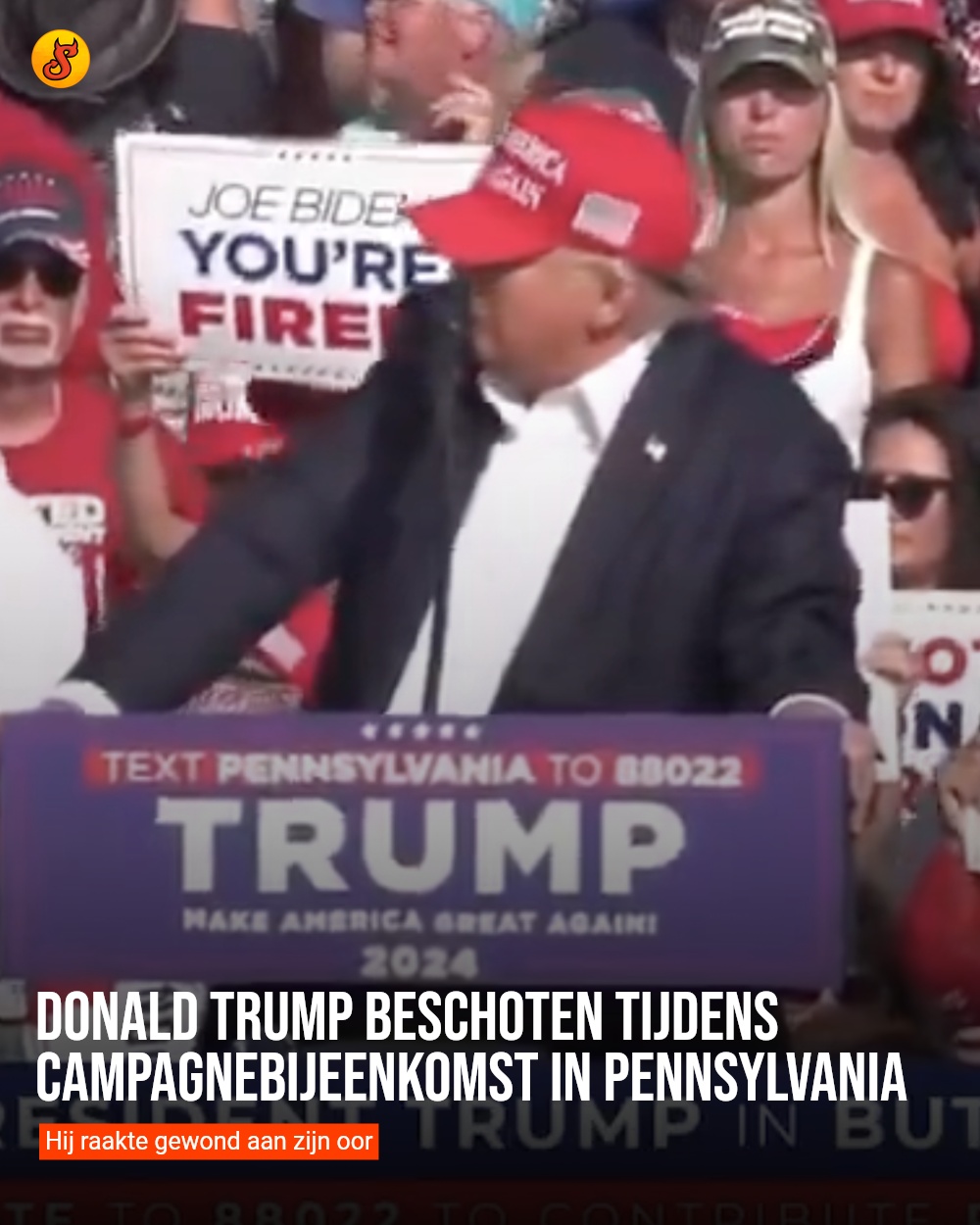 Donald Trump beschoten tijdens campagnebijeenkomst in Pennsylvania