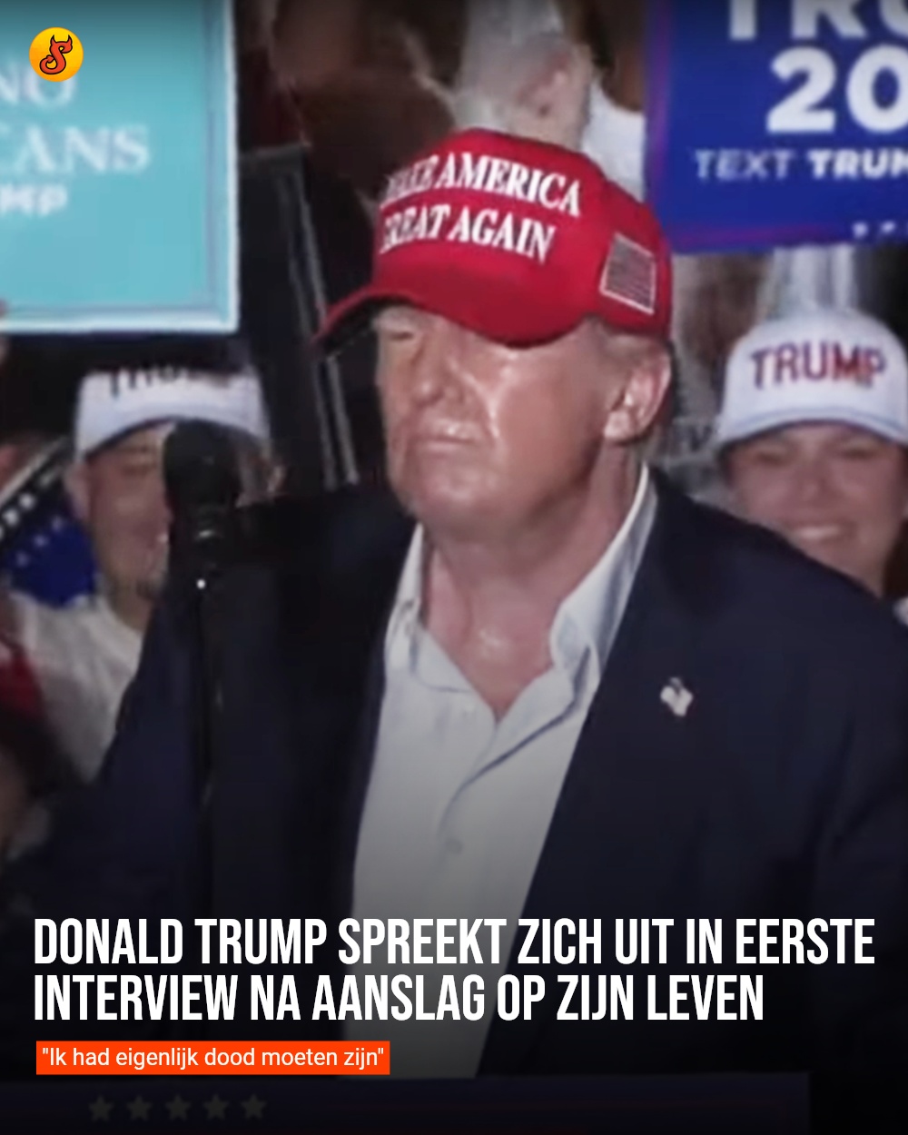 Donald Trump spreekt zich uit in eerste interview na aanslag op zijn leven