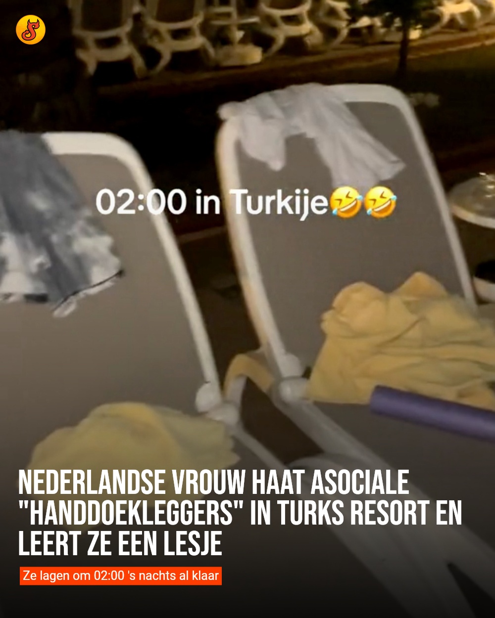 Nederlandse vrouw haat asociale "handdoekleggers" in Turks resort en leert ze een lesje