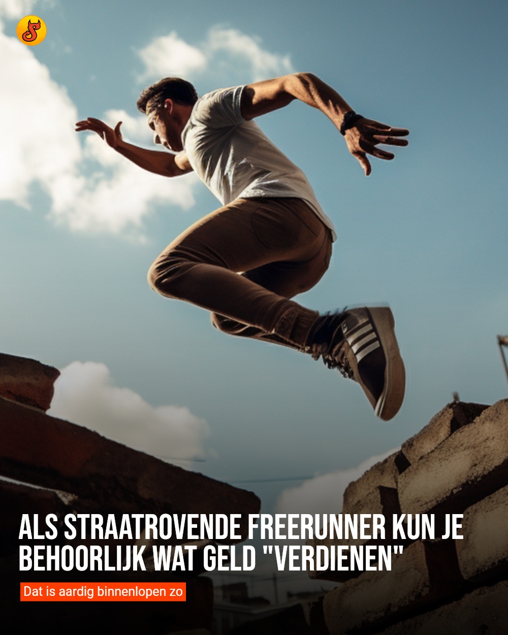 Als straatrovende freerunner kun je behoorlijk wat geld "verdienen"