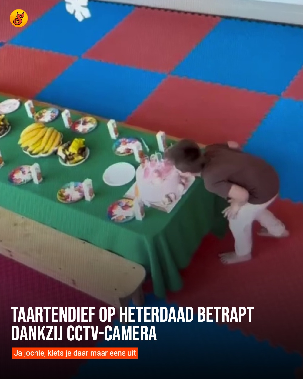 Taartendief op heterdaad betrapt dankzij CCTV-camera