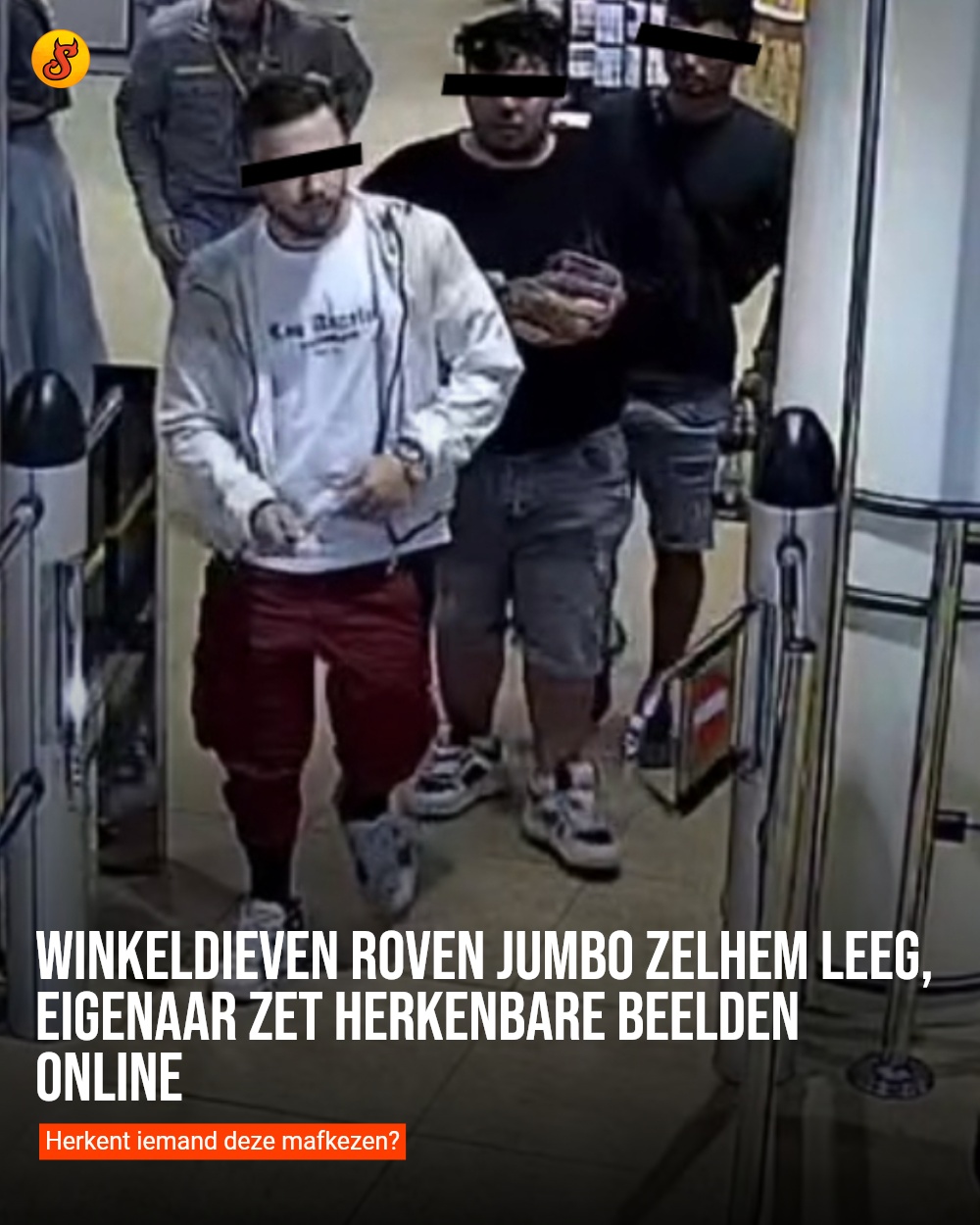 Winkeldieven roven Jumbo Zelhem leeg, eigenaar zet herkenbare beelden online