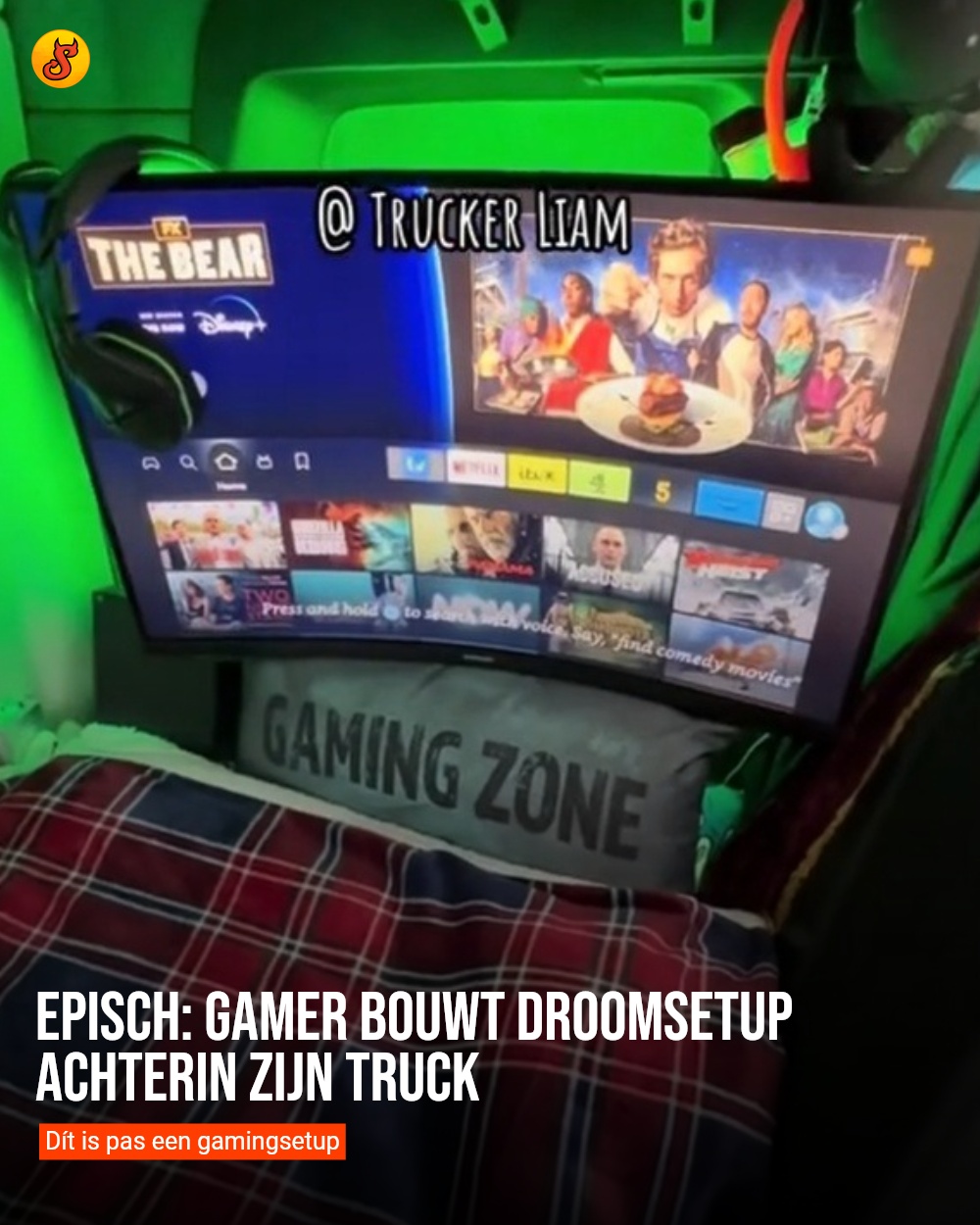 Episch: Gamer bouwt droomsetup achterin zijn truck