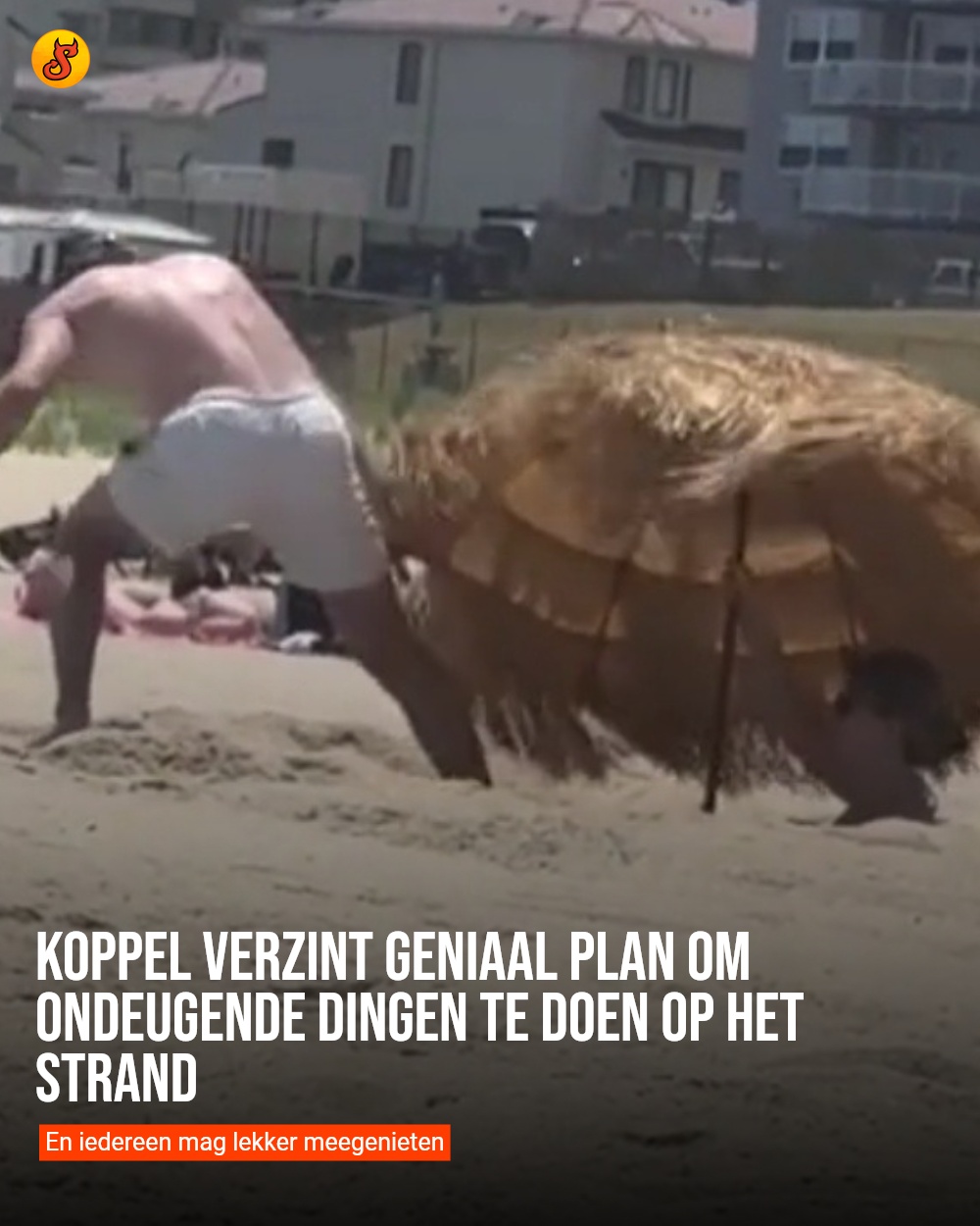 Koppel verzint geniaal plan om ondeugende dingen te doen op het strand