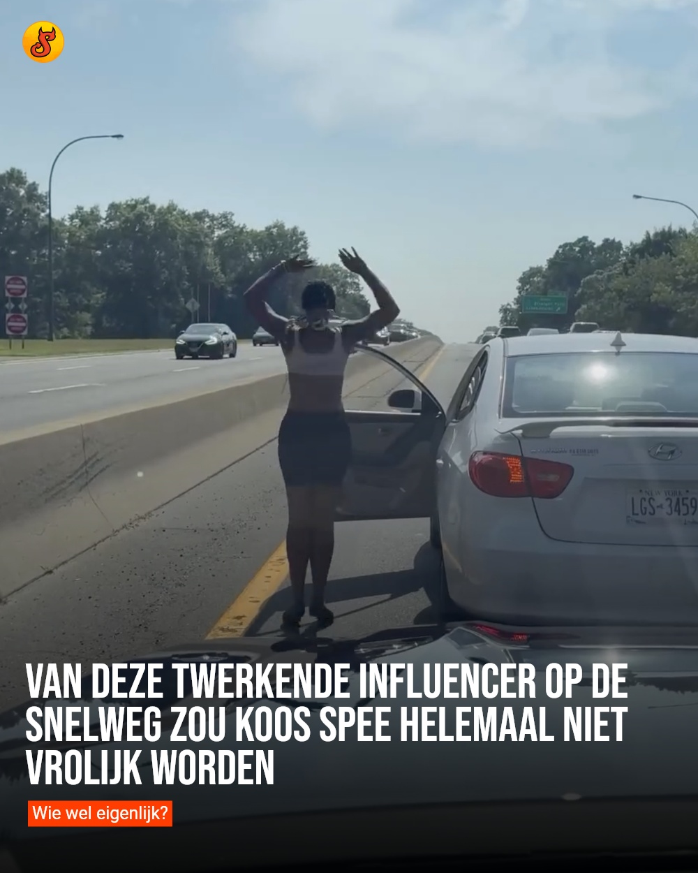 Van deze twerkende influencer op de snelweg zou Koos Spee helemaal niet vrolijk worden