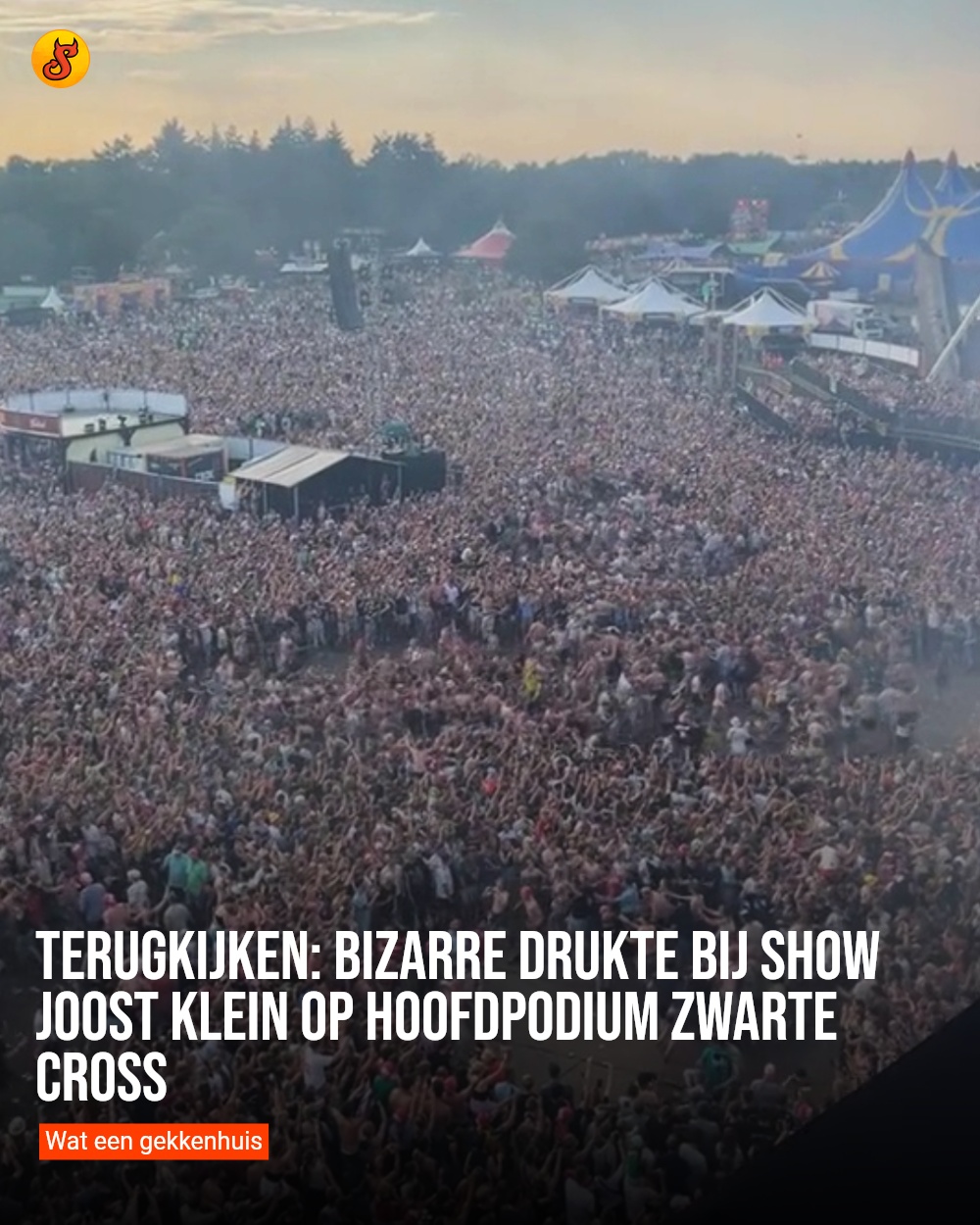 Terugkijken: bizarre drukte bij show Joost Klein op hoofdpodium Zwarte Cross