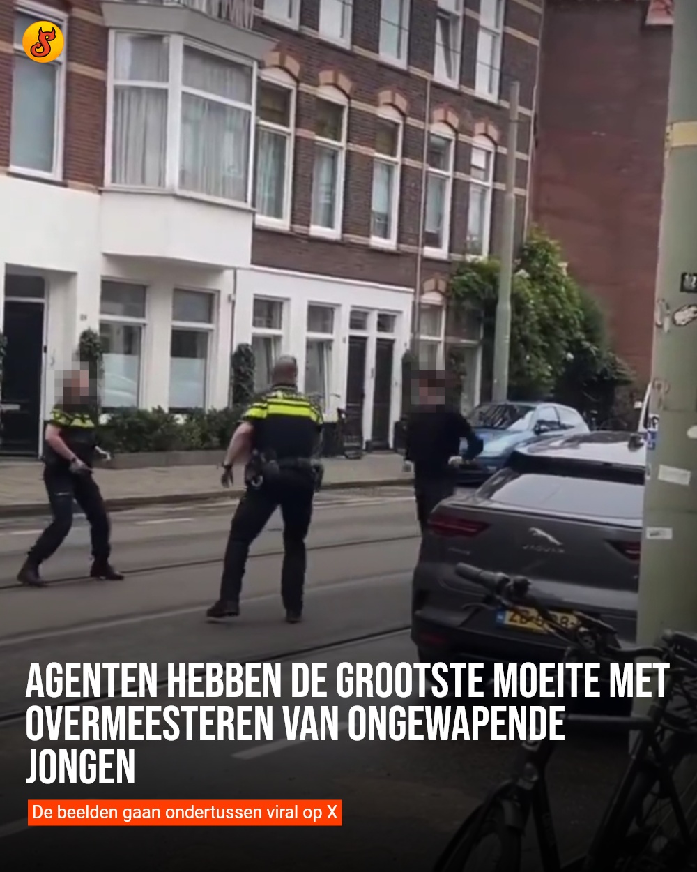 Agenten hebben de grootste moeite met overmeesteren van ongewapende jongen