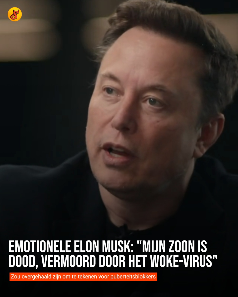 Emotionele Elon Musk: "Mijn zoon is dood, vermoord door het woke-virus"