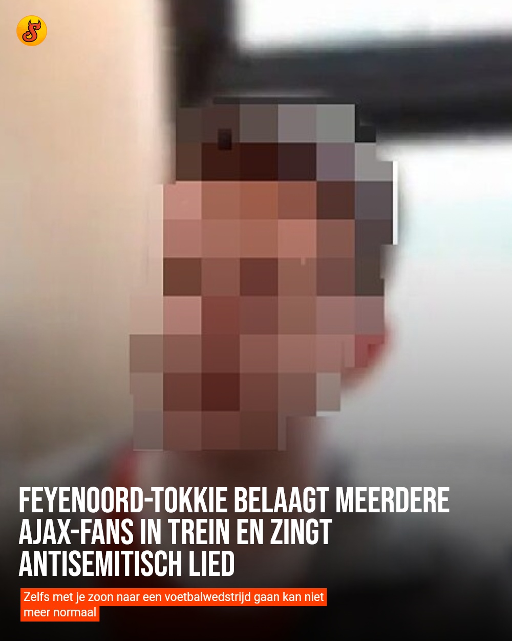 Feyenoord-tokkie belaagt meerdere Ajax-fans in trein en zingt antisemitisch lied
