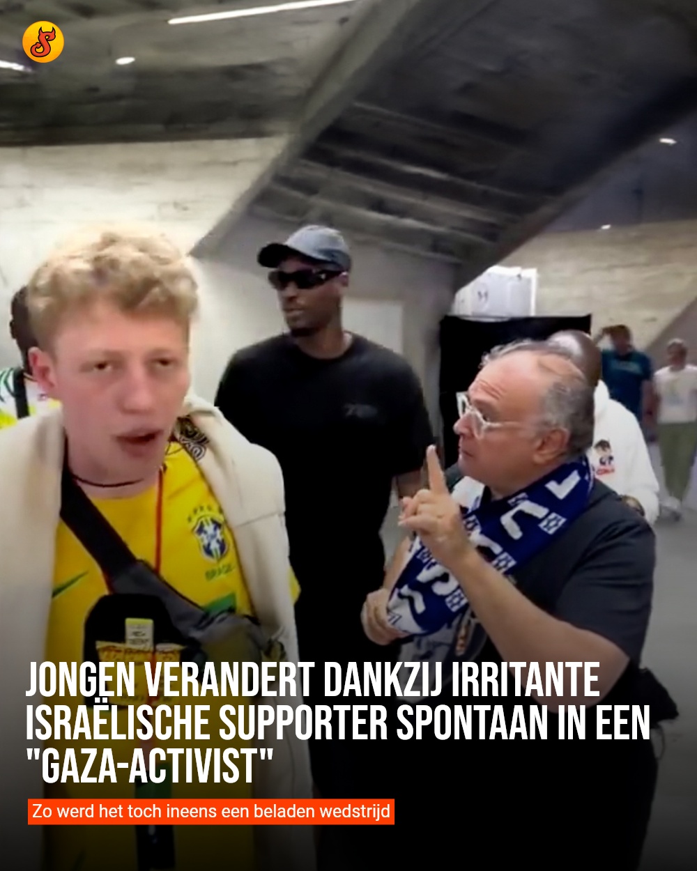 Jongen verandert dankzij irritante Israëlische supporter spontaan in een "Gaza-activist"