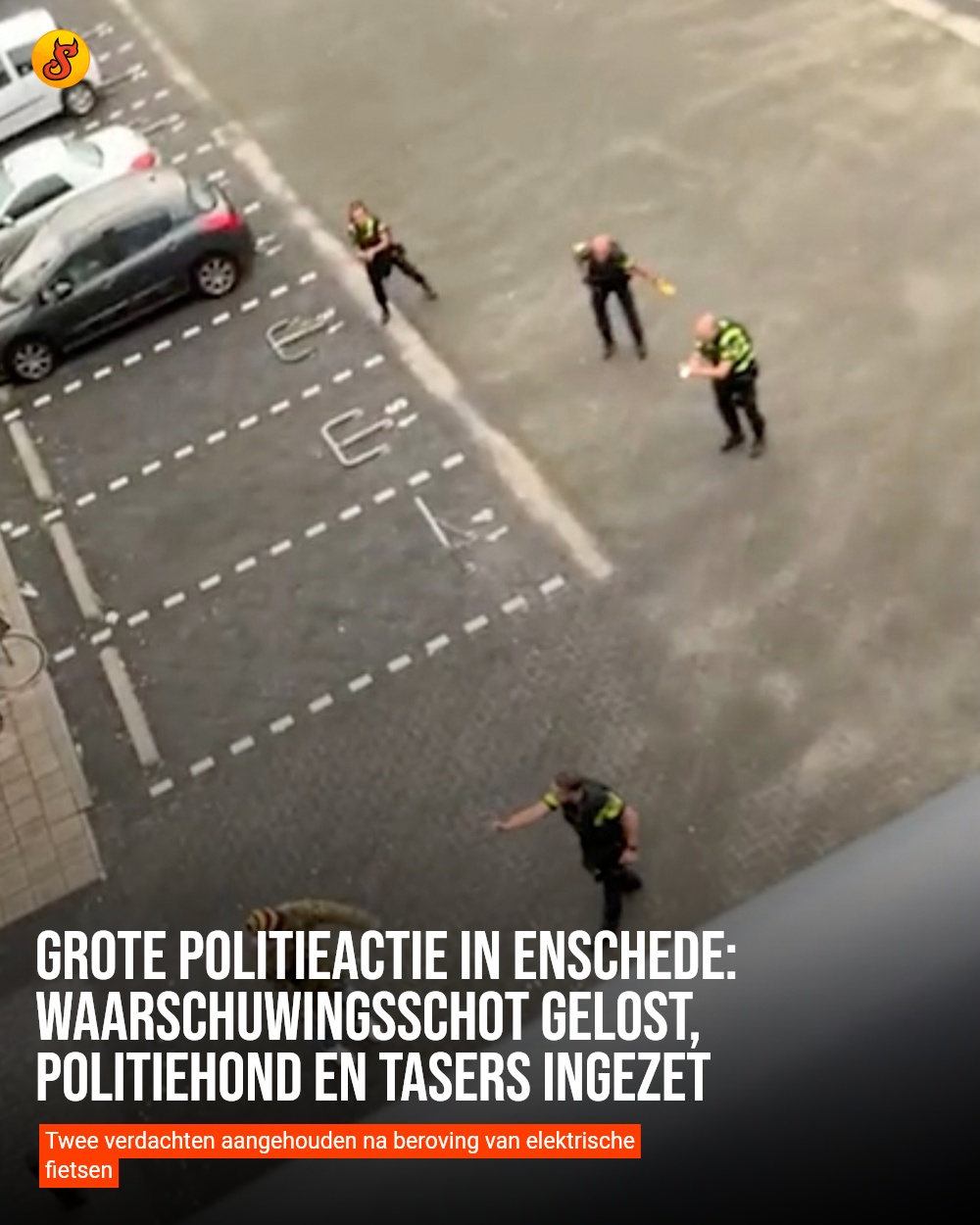 Grote politieactie in Enschede: waarschuwingsschot gelost, politiehond en tasers ingezet
