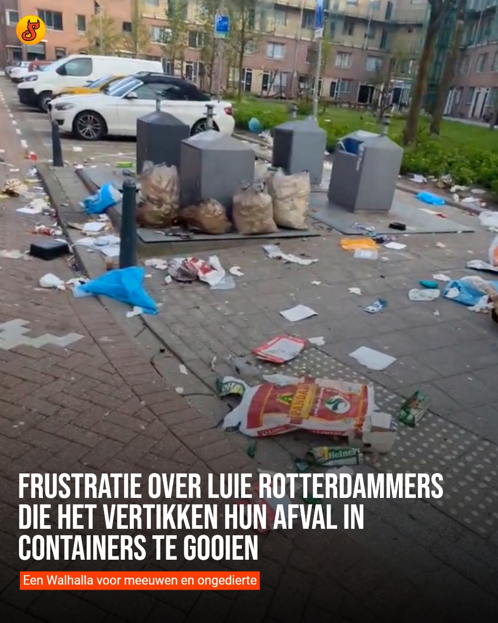 Frustratie over luie Rotterdammers die het vertikken hun afval in containers te gooien