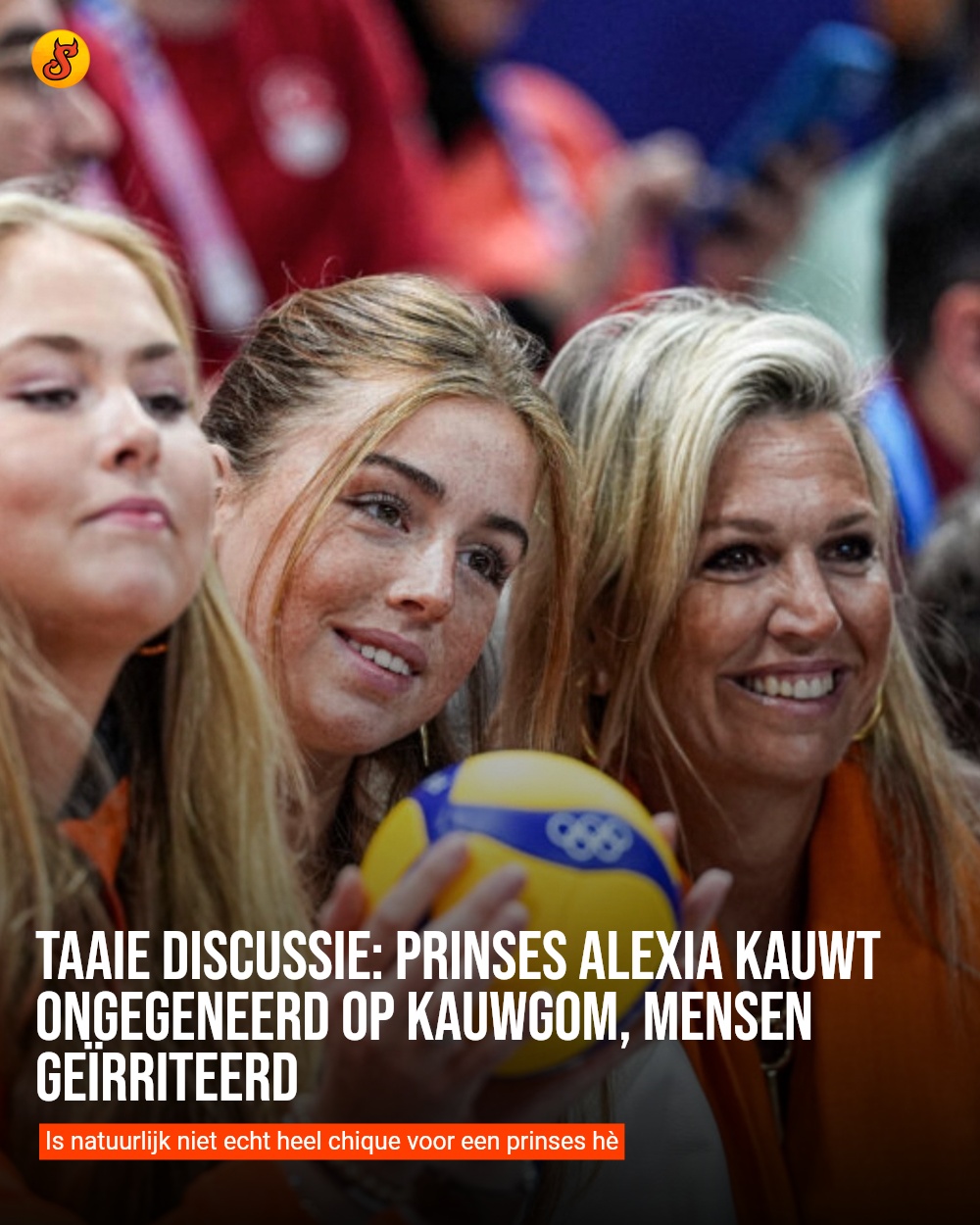 Taaie discussie: Prinses Alexia kauwt ongegeneerd op kauwgom, mensen geïrriteerd