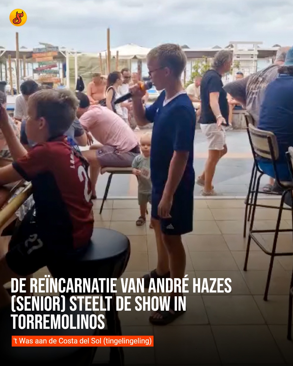 De reïncarnatie van André Hazes (senior) steelt de show in Torremolinos