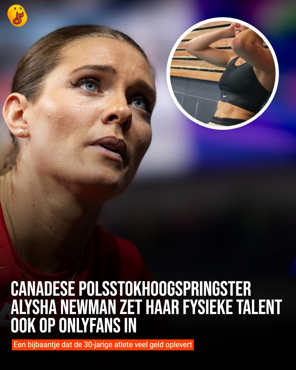 Canadese polsstokhoogspringster Alysha Newman zet haar fysieke talent ook op OnlyFans in