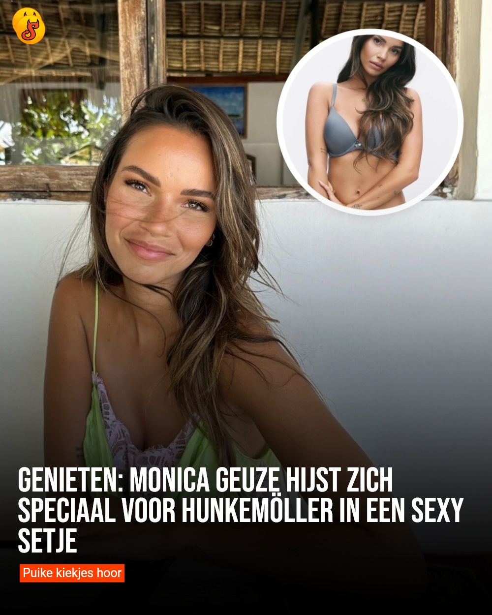 Genieten: Monica Geuze hijst zich speciaal voor Hunkemöller in een sexy setje