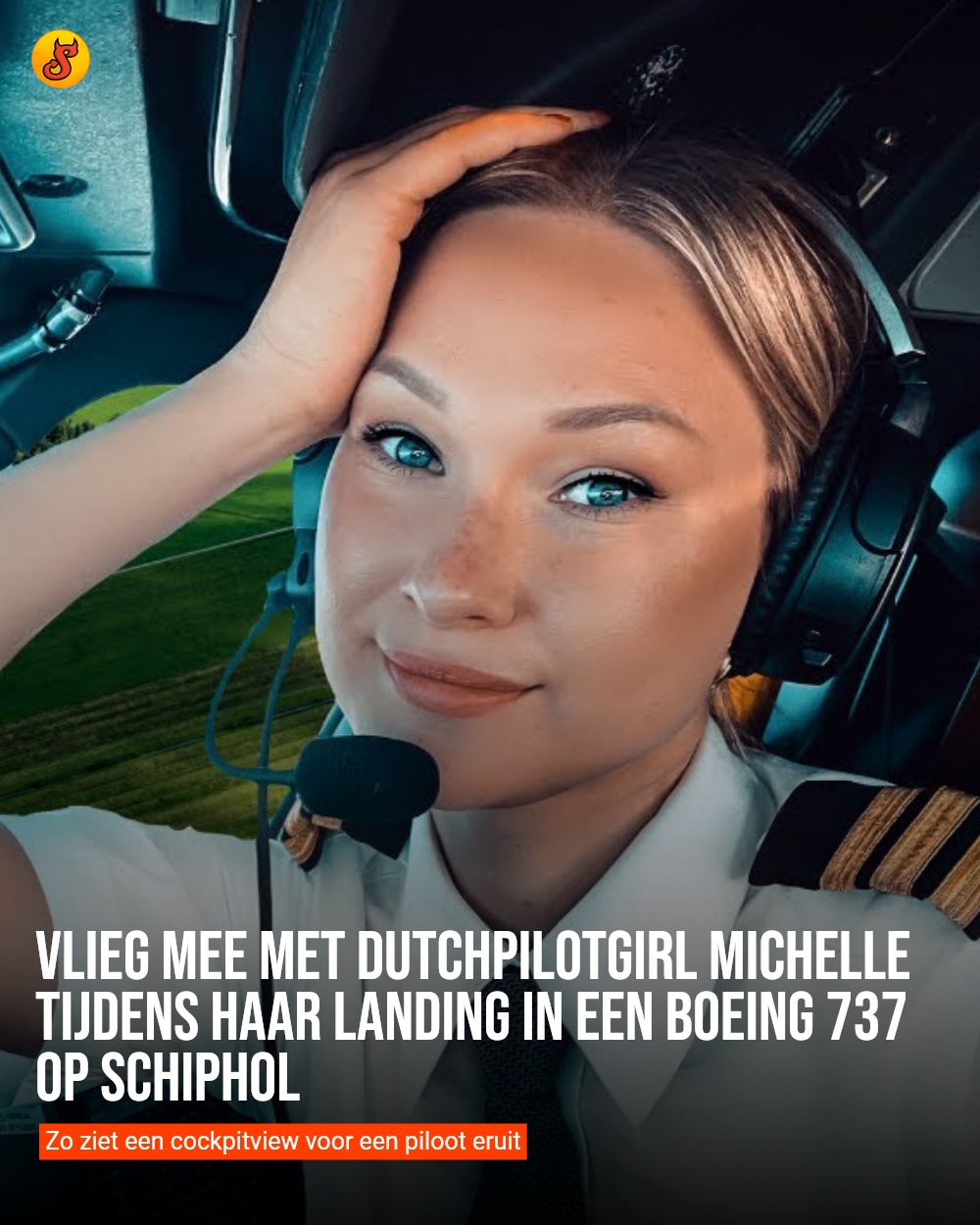 Vlieg mee met DutchPilotGirl Michelle tijdens haar landing in een Boeing 737 op Schiphol