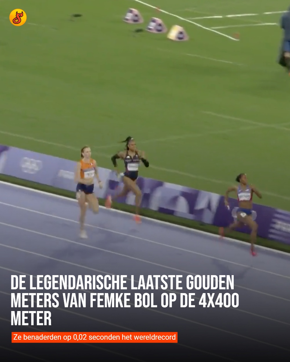 De LEGENDARISCHE laatste gouden meters van Femke Bol op de 4x400 meter