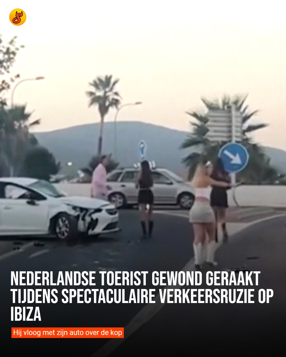 Nederlandse toerist gewond geraakt tijdens spectaculaire verkeersruzie op Ibiza