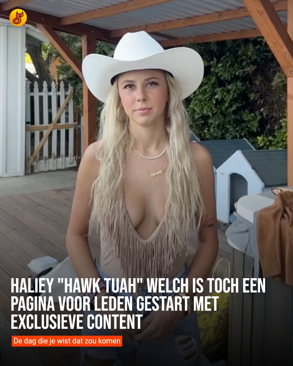 Haliey "Hawk Tuah" Welch is toch een pagina voor leden gestart met exclusieve content