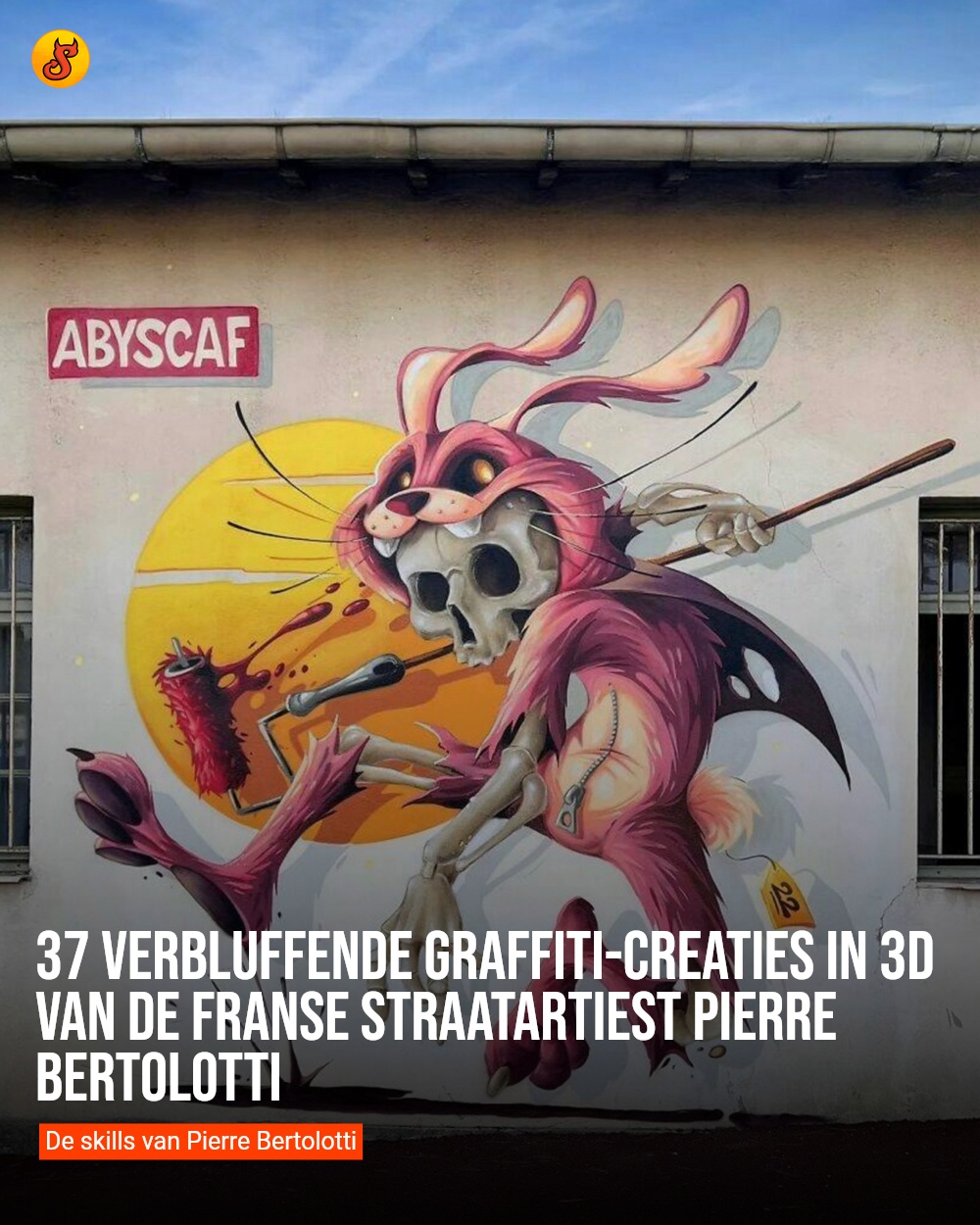 37 verbluffende graffiti-creaties in 3D van de Franse straatartiest Pierre Bertolotti