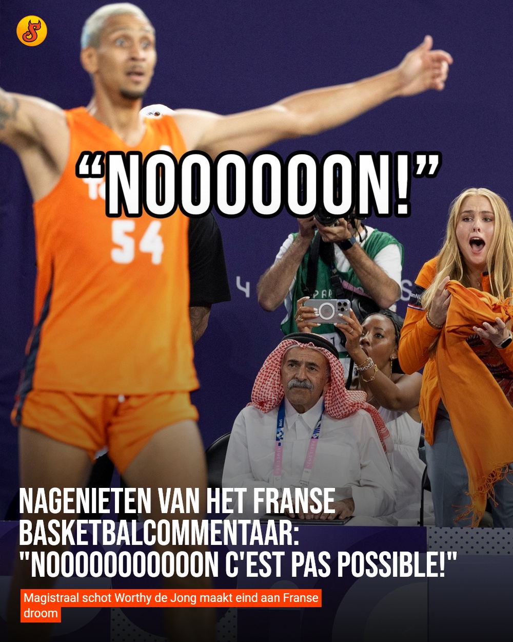 Nagenieten van het Franse basketbalcommentaar: "NOOOOOOOOOOON c'est pas possible!"