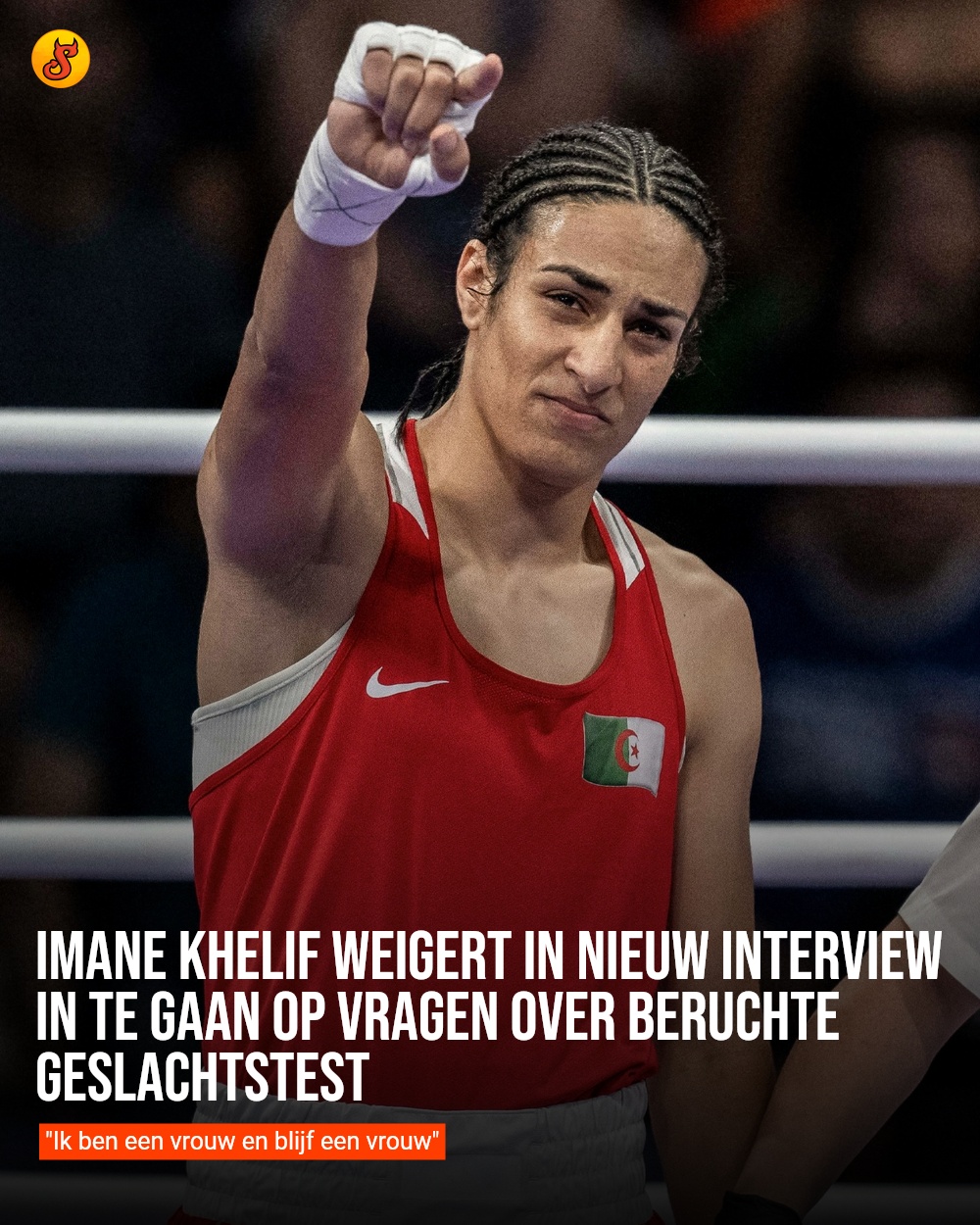 Imane Khelif weigert in nieuw interview in te gaan op vragen over beruchte geslachtstest