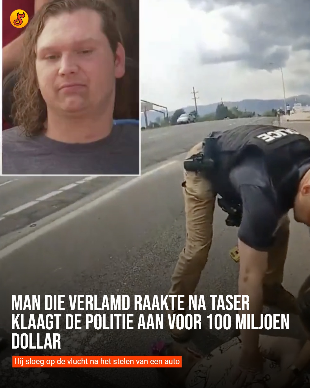 Man die verlamd raakte na taser klaagt de politie aan voor 100 miljoen dollar