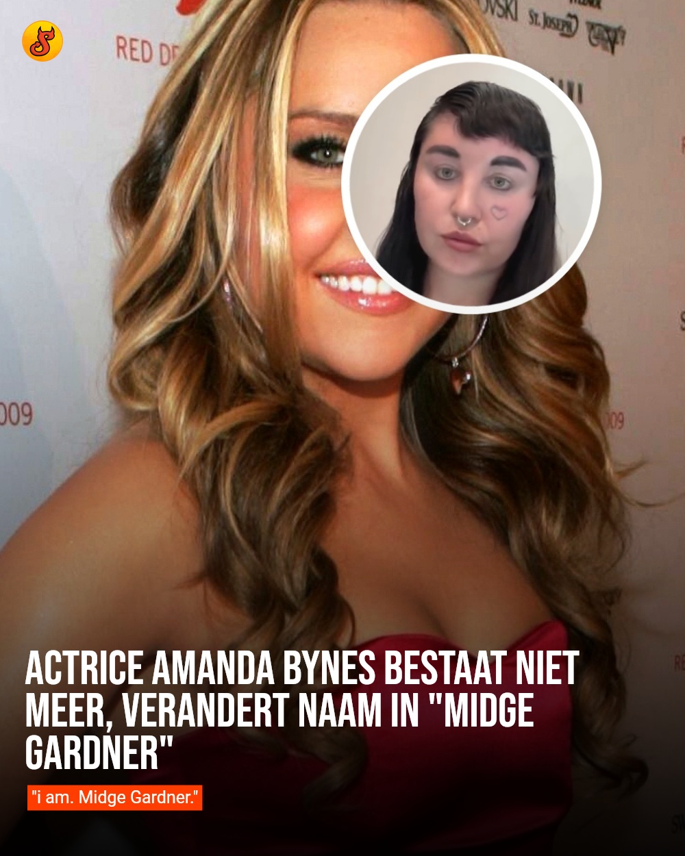 Actrice Amanda Bynes bestaat niet meer, verandert naam in "Midge Gardner"
